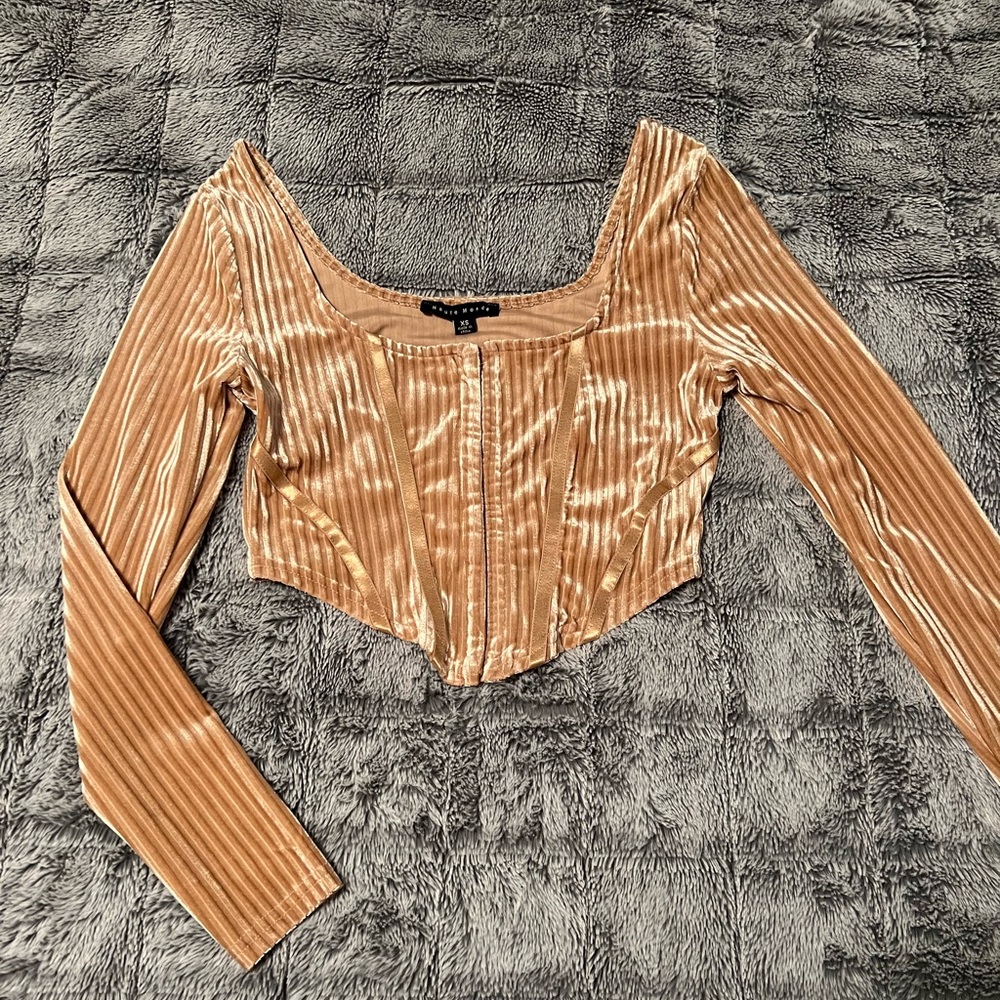 Long Sleeve Corset Top - Haute Monde XS